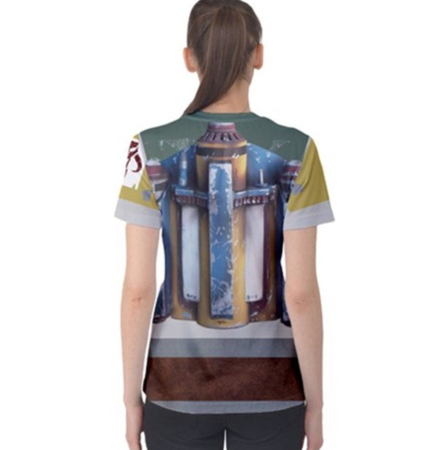 Women's Boba Fett Inspired ATHLETIC Short Sleeve Shirt