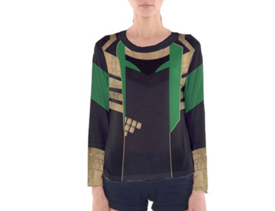 Women's Loki Thor Inspired Long Sleeve V-Neck Shirt