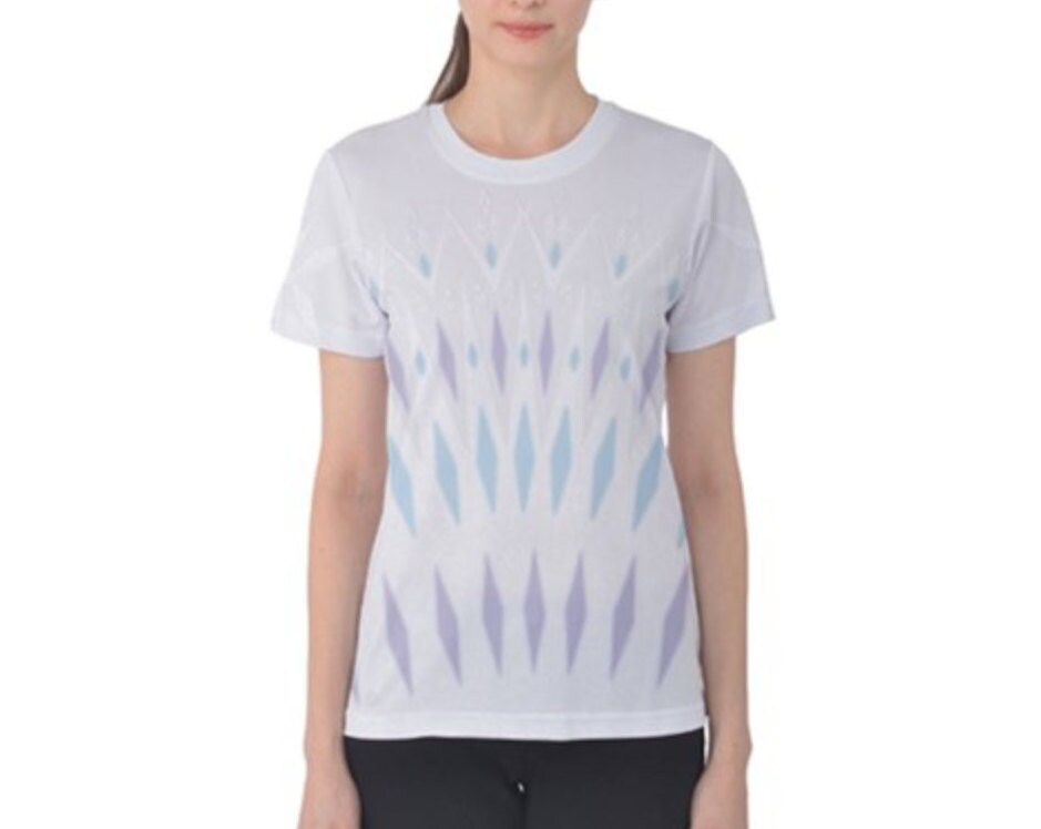 Women's Elsa Elements Inspired ATHLETIC Short Sleeve Shirt