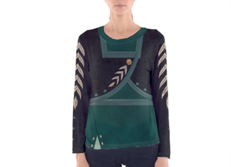 Women's Queen Anna Inspired Long Sleeve V-Neck Shirt