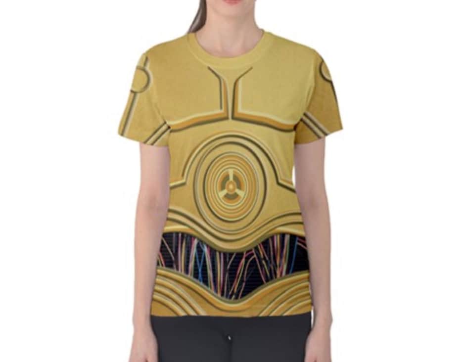 Women's C3PO Inspired Short Sleeve Shirt