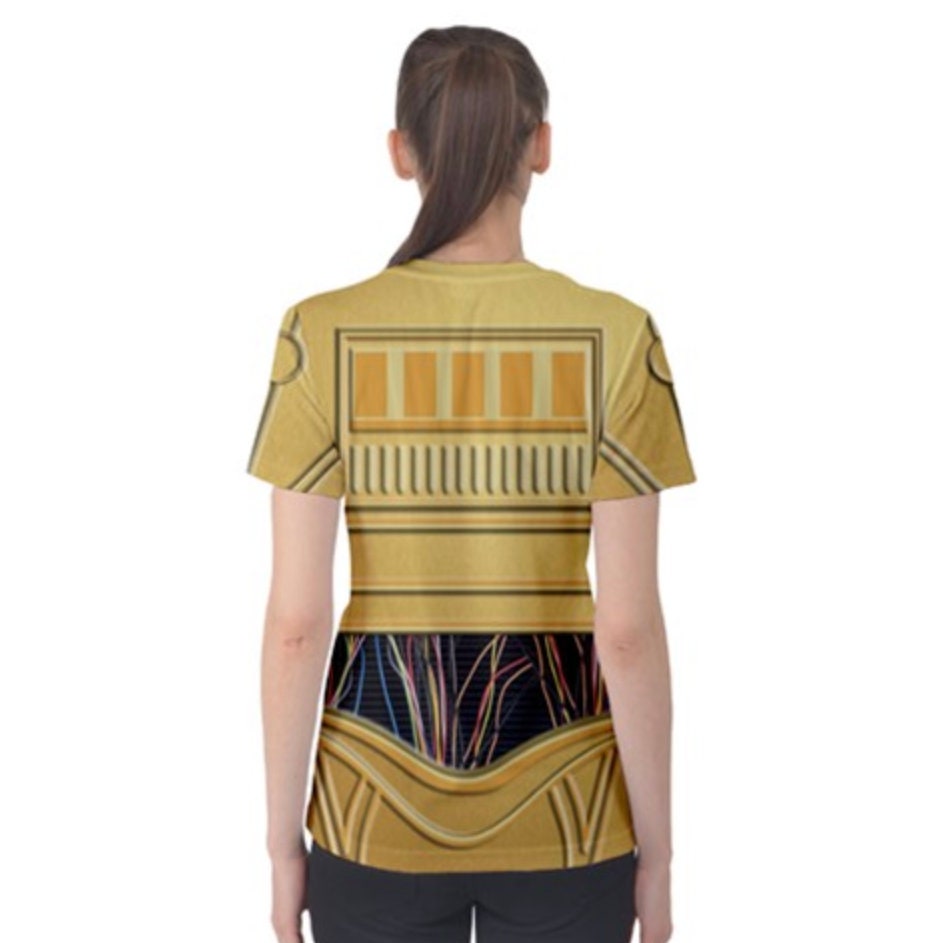 Women's C3PO Inspired Short Sleeve Shirt