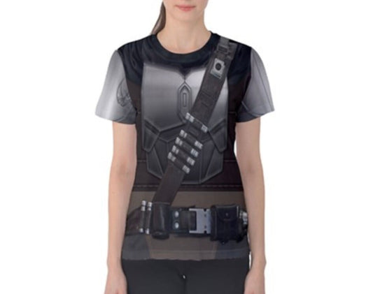 Women's Steel Bounty Hunter Inspired ATHLETIC Short Sleeve Shirt