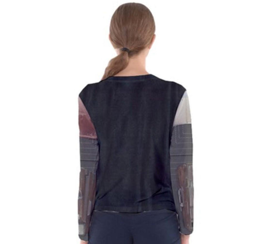 Women's Bounty Hunter Inspired Long Sleeve V-Neck Shirt