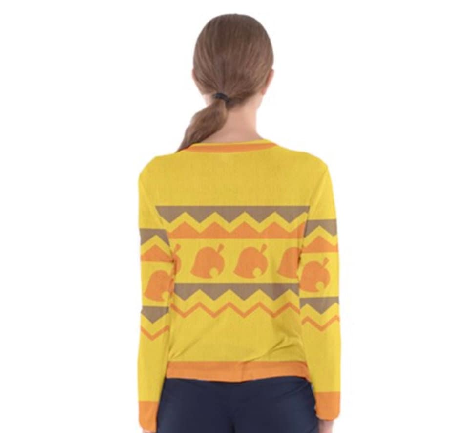 Women's Tom Nook Inspired Long Sleeve V-Neck Shirt