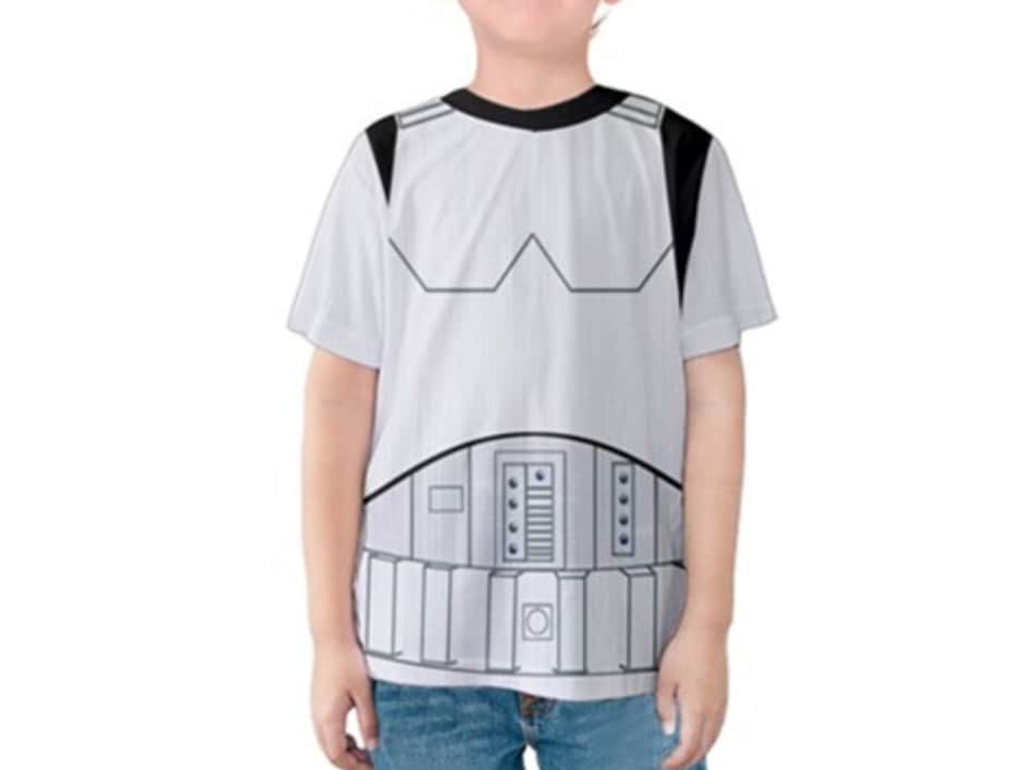 READY-to-SHIP Kids Stormtrooper Inspired Shirt: Sublimation Print Costume