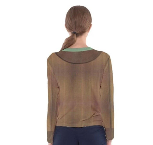 Women's The Child Inspired Long Sleeve V-Neck Shirt