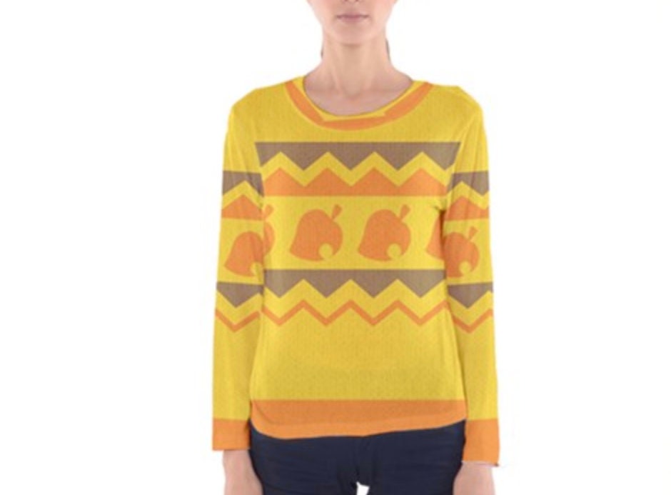 Women's Tom Nook Inspired Long Sleeve V-Neck Shirt