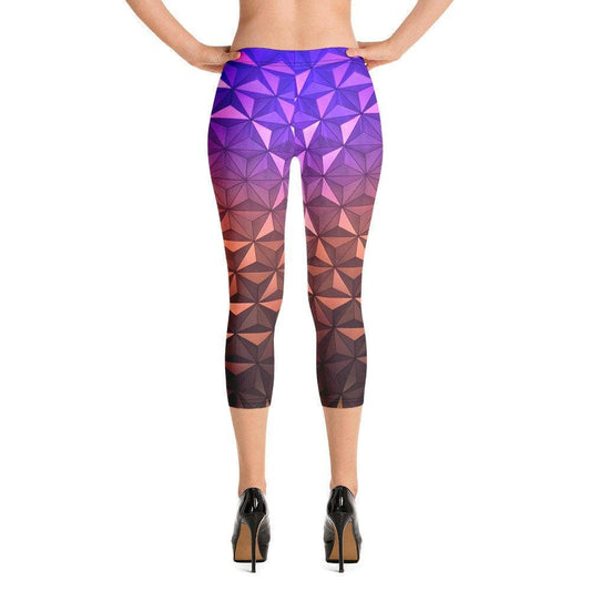 Nighttime Spaceship Earth Epcot Inspired Capri Leggings