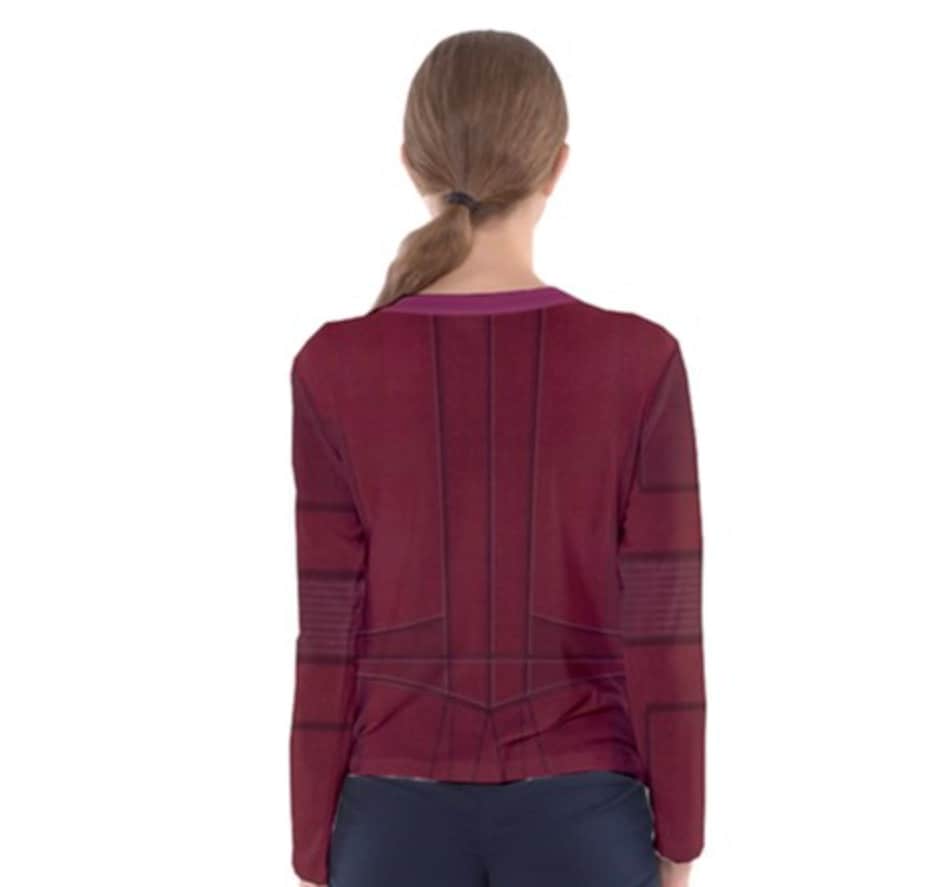 Women's Wanda Scarlet Witch Inspired Long Sleeve V-Neck Shirt