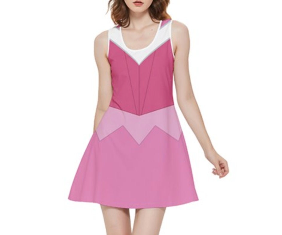 READY-to-SHIP Aurora Sleeping Beauty Inspired Reversible Dress - Blue/Pink (4XL)