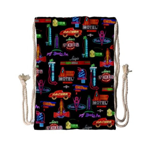 Cars Land Neon Inspired Drawstring Backpack