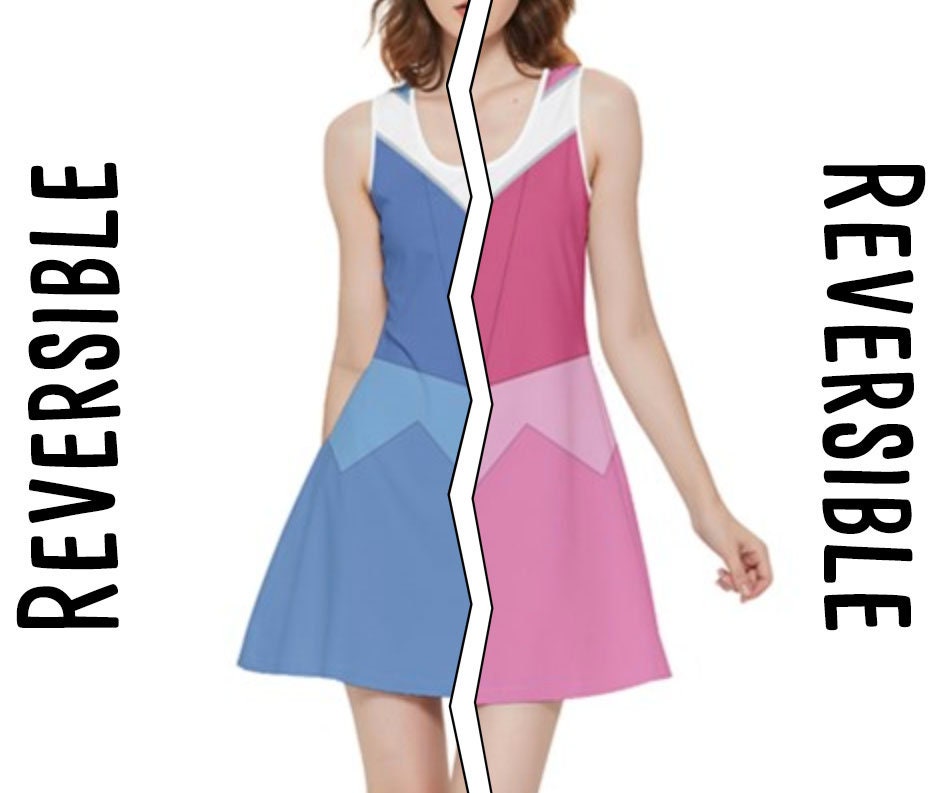 READY-to-SHIP Aurora Sleeping Beauty Inspired Reversible Dress - Blue/Pink (4XL)
