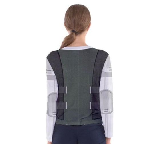 Women's Yelena Widow Inspired Long Sleeve V-Neck Shirt