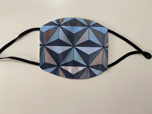 READY-to-SHIP Spaceship Earth Face Mask: Epcot Inspired, Washable with Filter Pocket