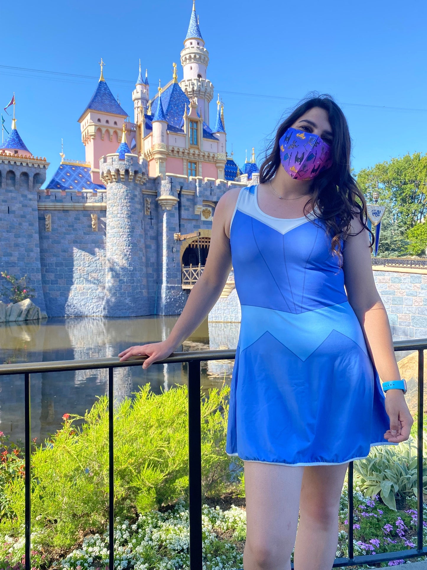 READY-to-SHIP Aurora Sleeping Beauty Inspired Reversible Dress - Blue/Pink (4XL)