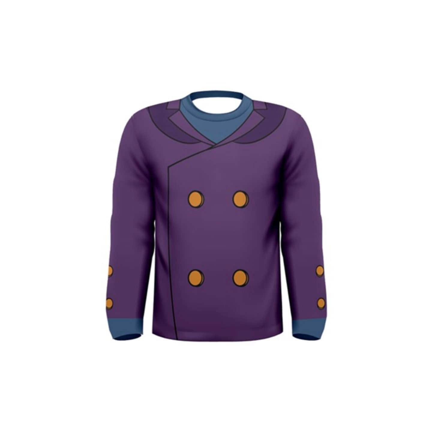 Men's Darkwing Duck Inspired Long Sleeve Shirt