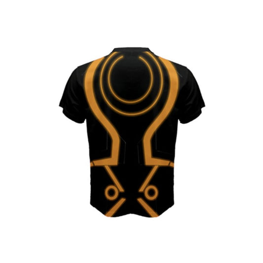 Men's Orange Tron Legacy Inspired Short Sleeve Shirt