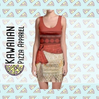 Moana Inspired Tank Bodycon Dress
