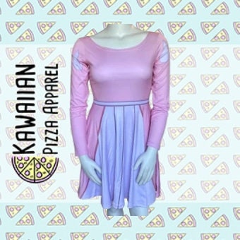 READY-to-SHIP Princess Ariel Inspired Skater Dress: Long Sleeve Disneybound Costume (M)