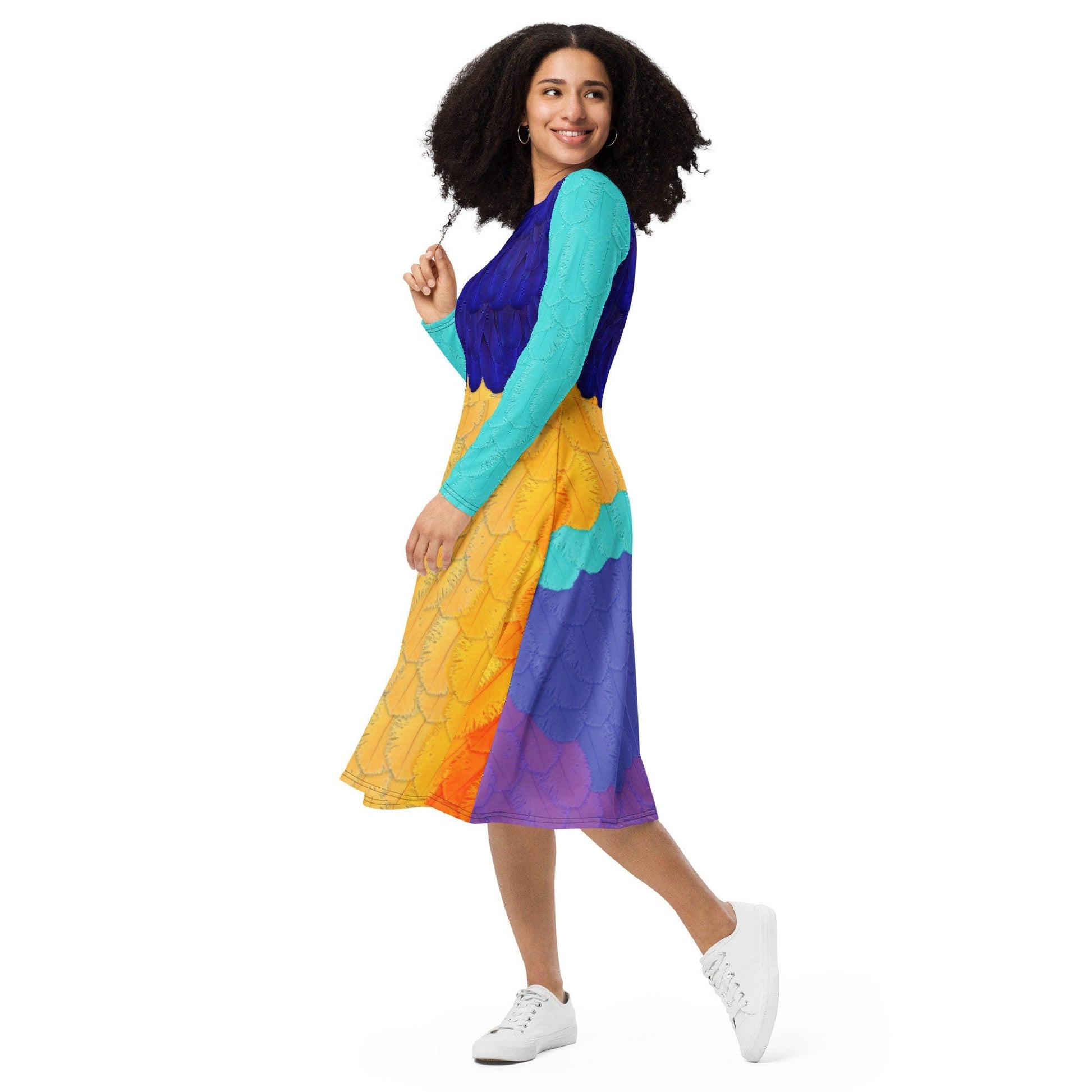 RUSH ORDER: Kevin Up Inspired All-over print long sleeve midi dress