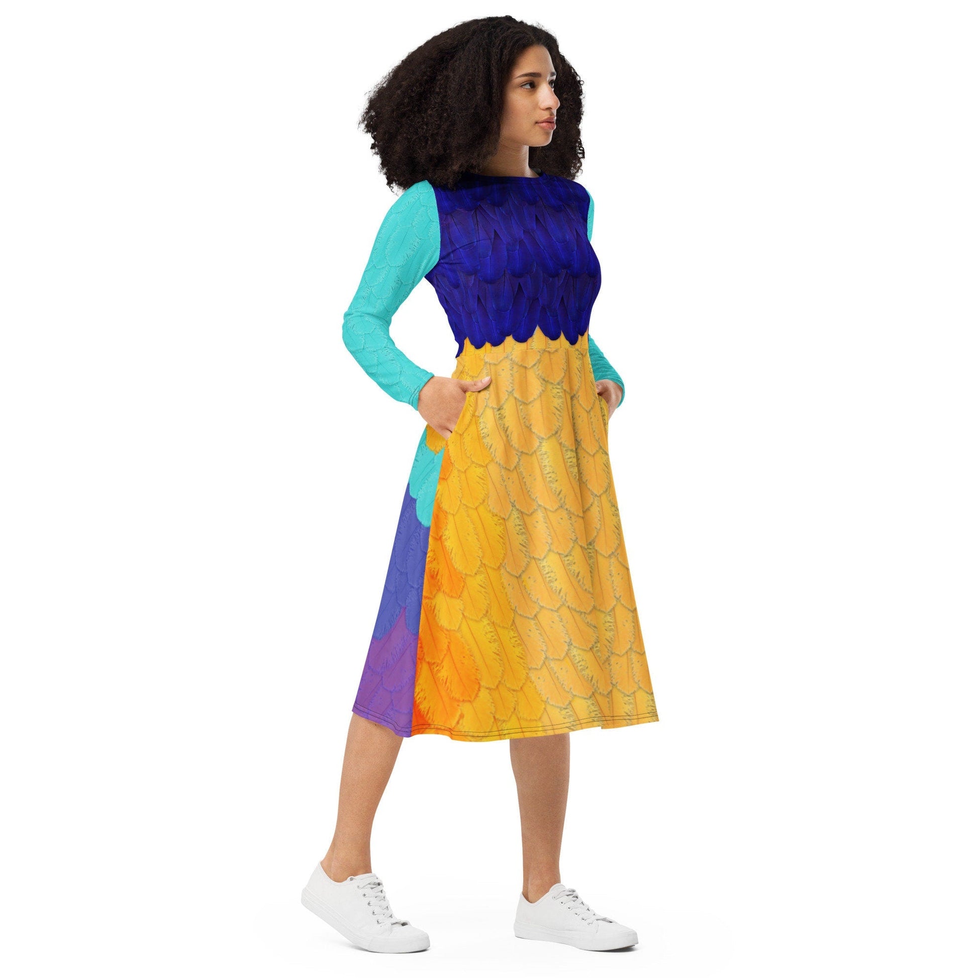 RUSH ORDER: Kevin Up Inspired All-over print long sleeve midi dress