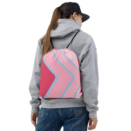Bubblegum Wall Inspired Drawstring Backpack