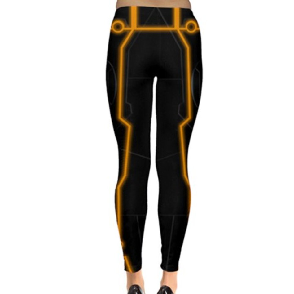 Orange Tron Inspired Leggings