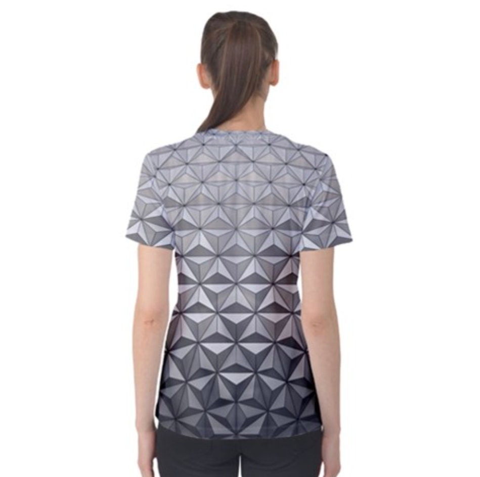 Women's Spaceship Earth Epcot Inspired ATHLETIC Short Sleeve Shirt