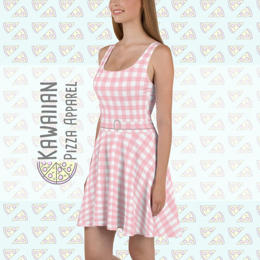 RUSH ORDER: Pink Gingham Skater Dress