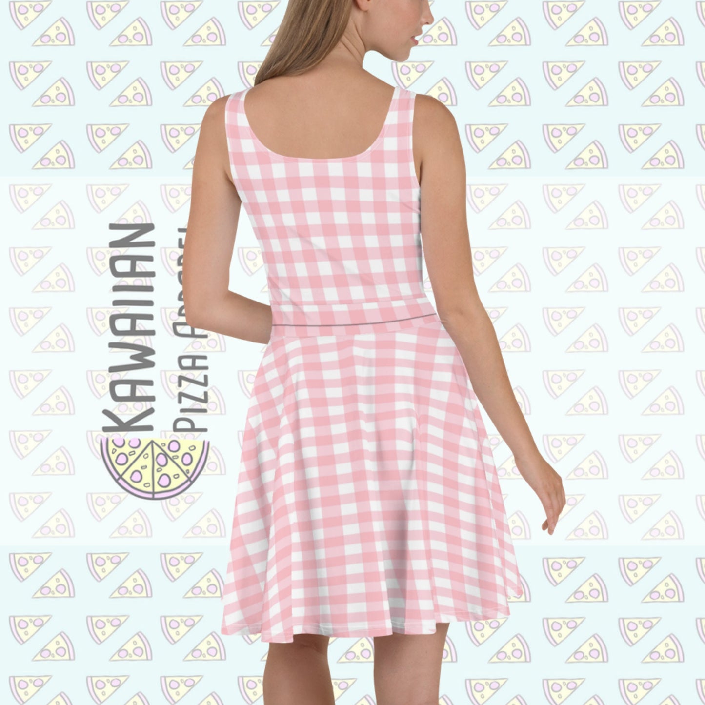 RUSH ORDER: Pink Gingham Skater Dress