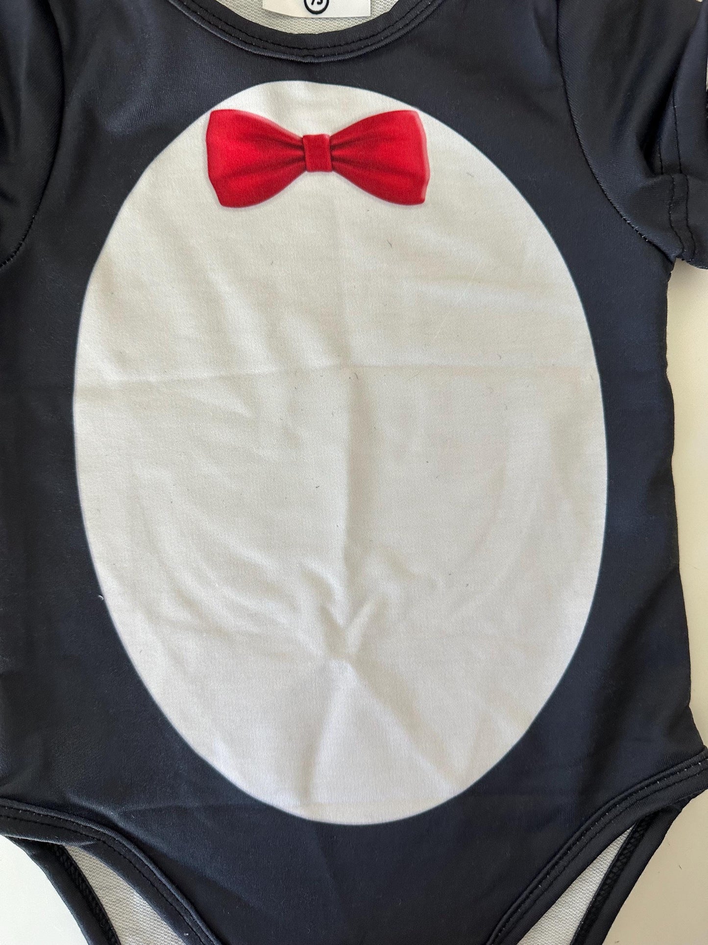 READY-to-SHIP Wheezy Inspired Baby Bodysuit: Tuxedo Costume, Sublimation Print