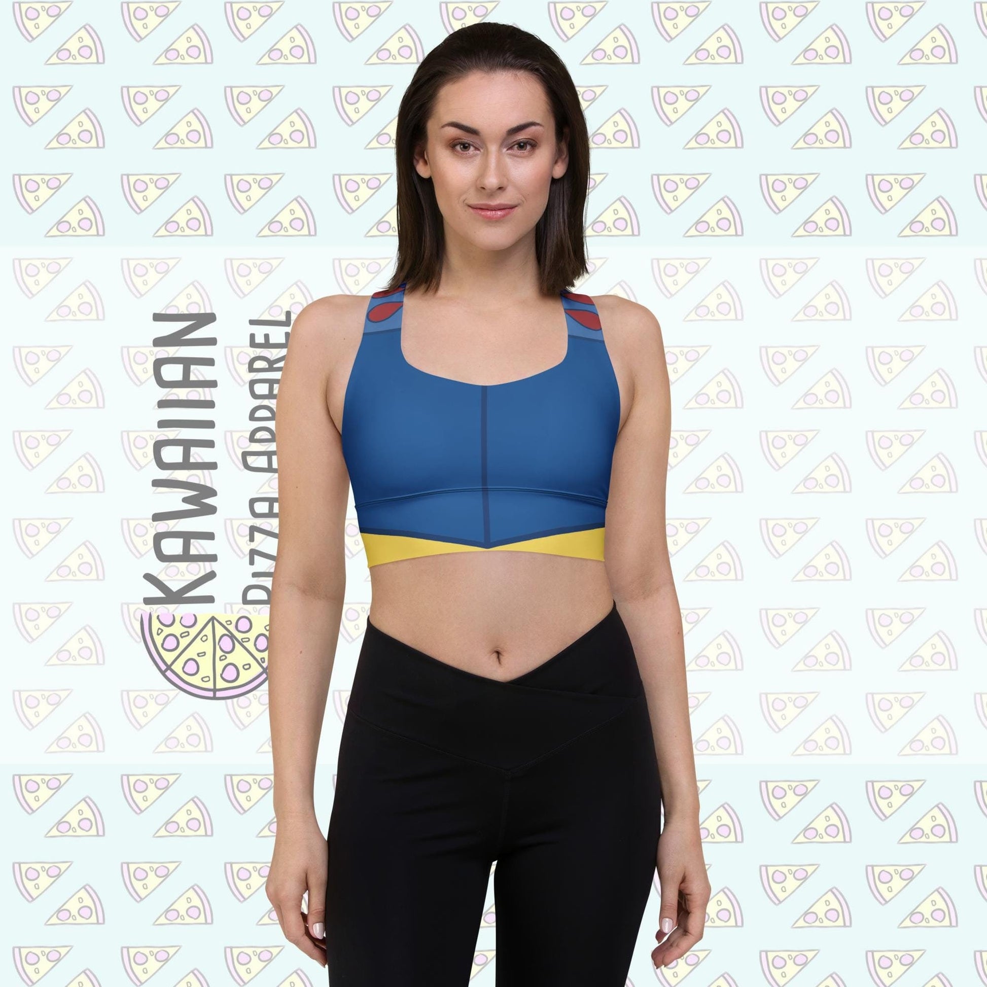 RUSH ORDER: Snow White Inspired All-Over Print Recycled Longline Sports Bra