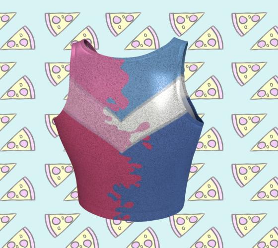 RUSH ORDER: Aurora Inspired Glitter Cropped Tank