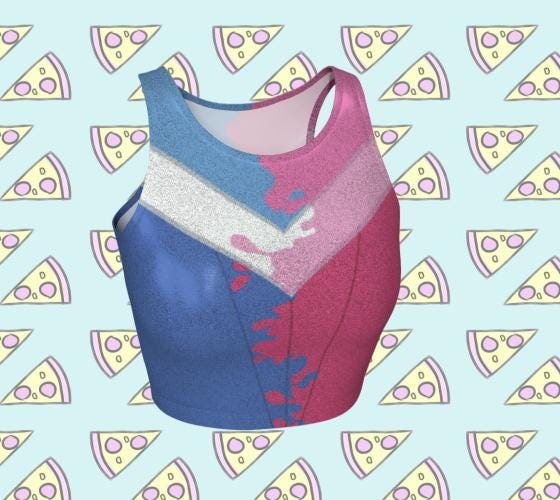 RUSH ORDER: Aurora Inspired Glitter Cropped Tank