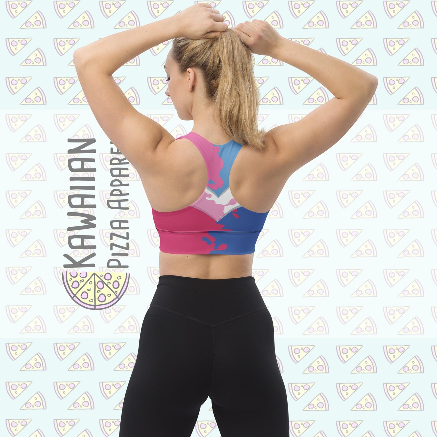 RUSH ORDER: Make It Pink, Make It Blue Aurora Inspired All-Over Print Longline Sports Bra