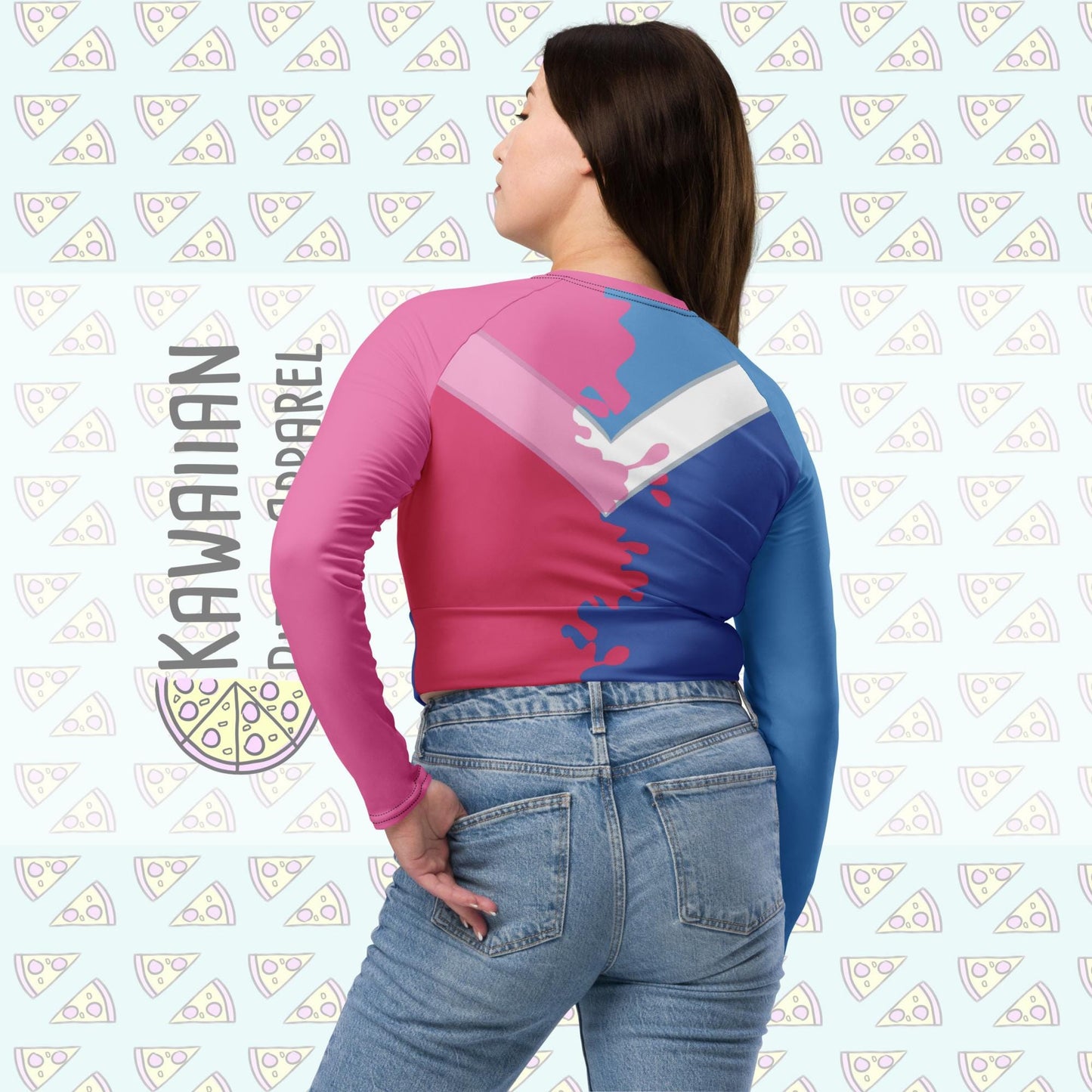 RUSH ORDER: Make It Pink, Make It Blue Aurora Inspired long-sleeve crop top