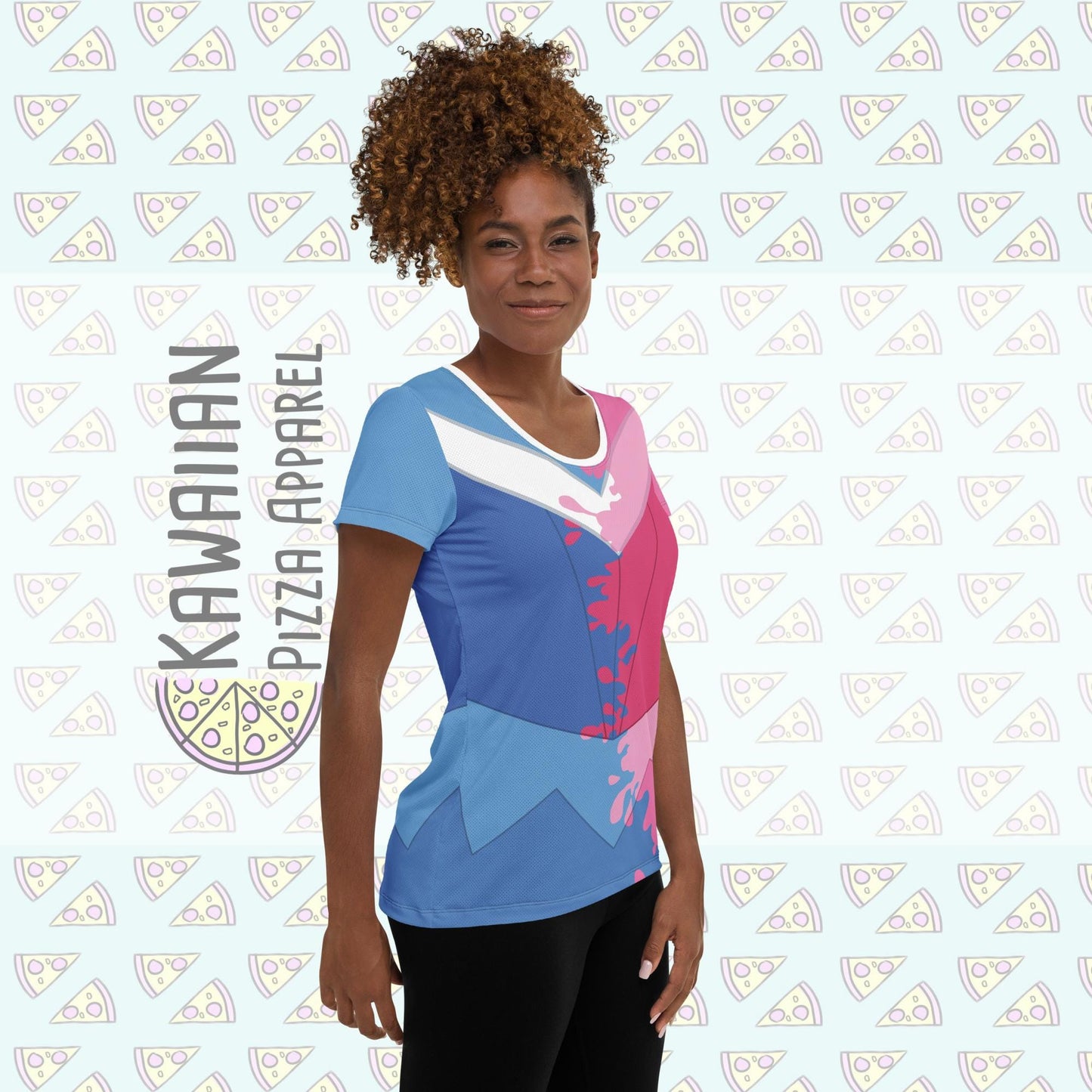 RUSH ORDER: Women's Make It Pink, Make It Blue Aurora Inspired All-Over Print ATHLETIC T-shirt