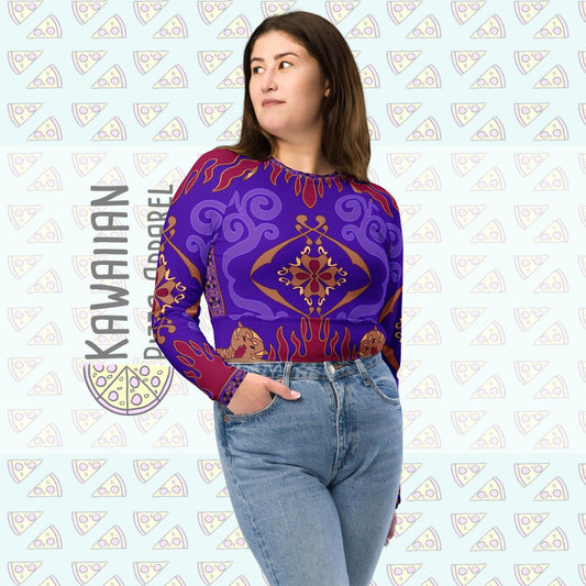 RUSH ORDER: Magic Carpet Inspired Recycled long-sleeve crop top