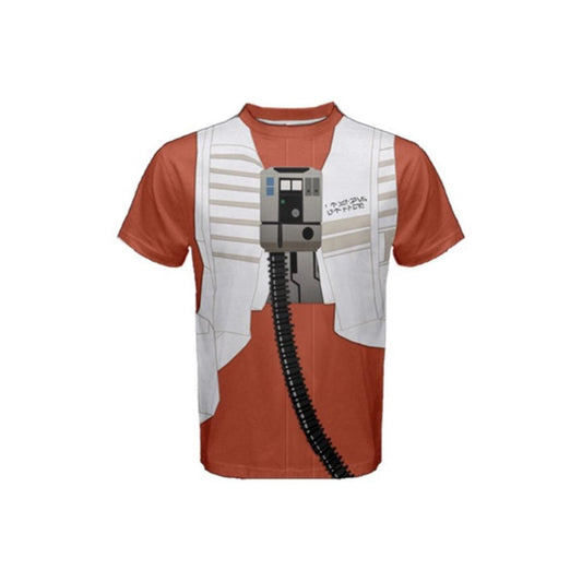 Men's Poe Dameron Rebel Pilot Inspired ATHLETIC Short Sleeve Shirt