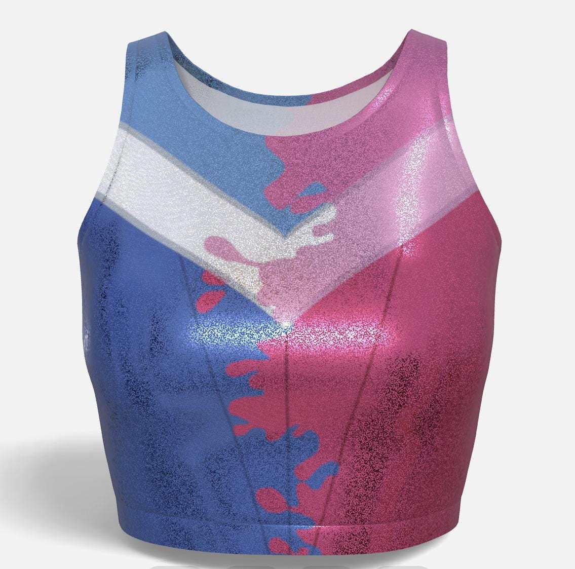 RUSH ORDER: Aurora Inspired Glitter Cropped Tank