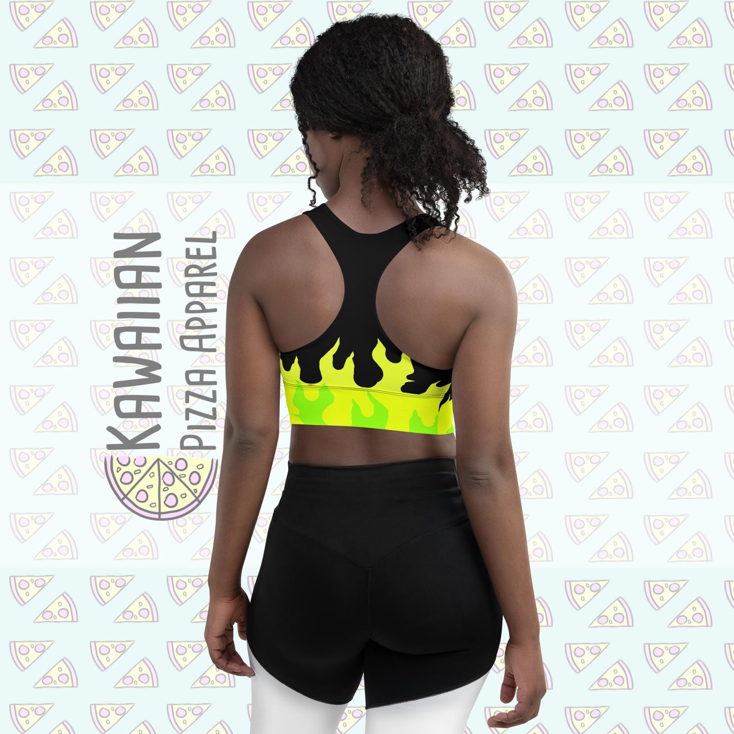 RUSH ORDER: Maleficent Inspired All-Over Print Recycled Longline Sports Bra