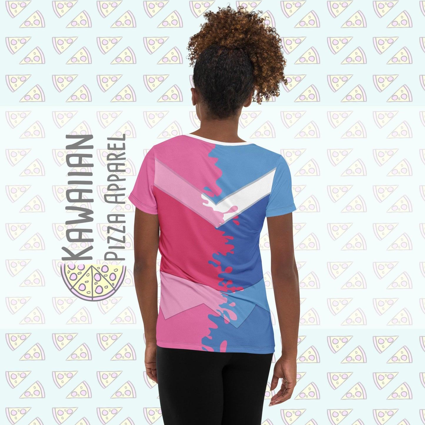 RUSH ORDER: Women's Make It Pink, Make It Blue Aurora Inspired All-Over Print ATHLETIC T-shirt