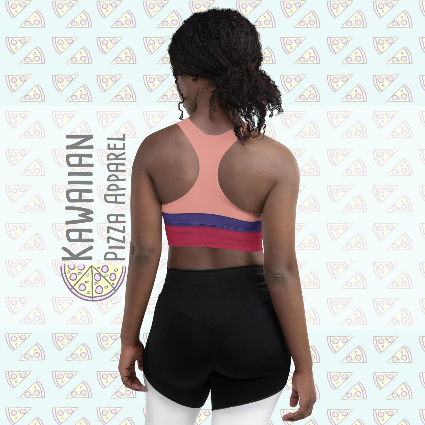 RUSH ORDER: Pink Mulan Inspired All-Over Print Recycled Longline Sports Bra