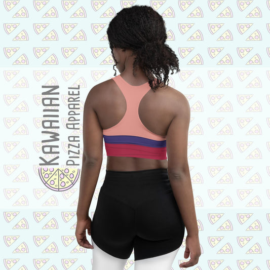 RUSH ORDER: Pink Mulan Inspired All-Over Print Recycled Longline Sports Bra