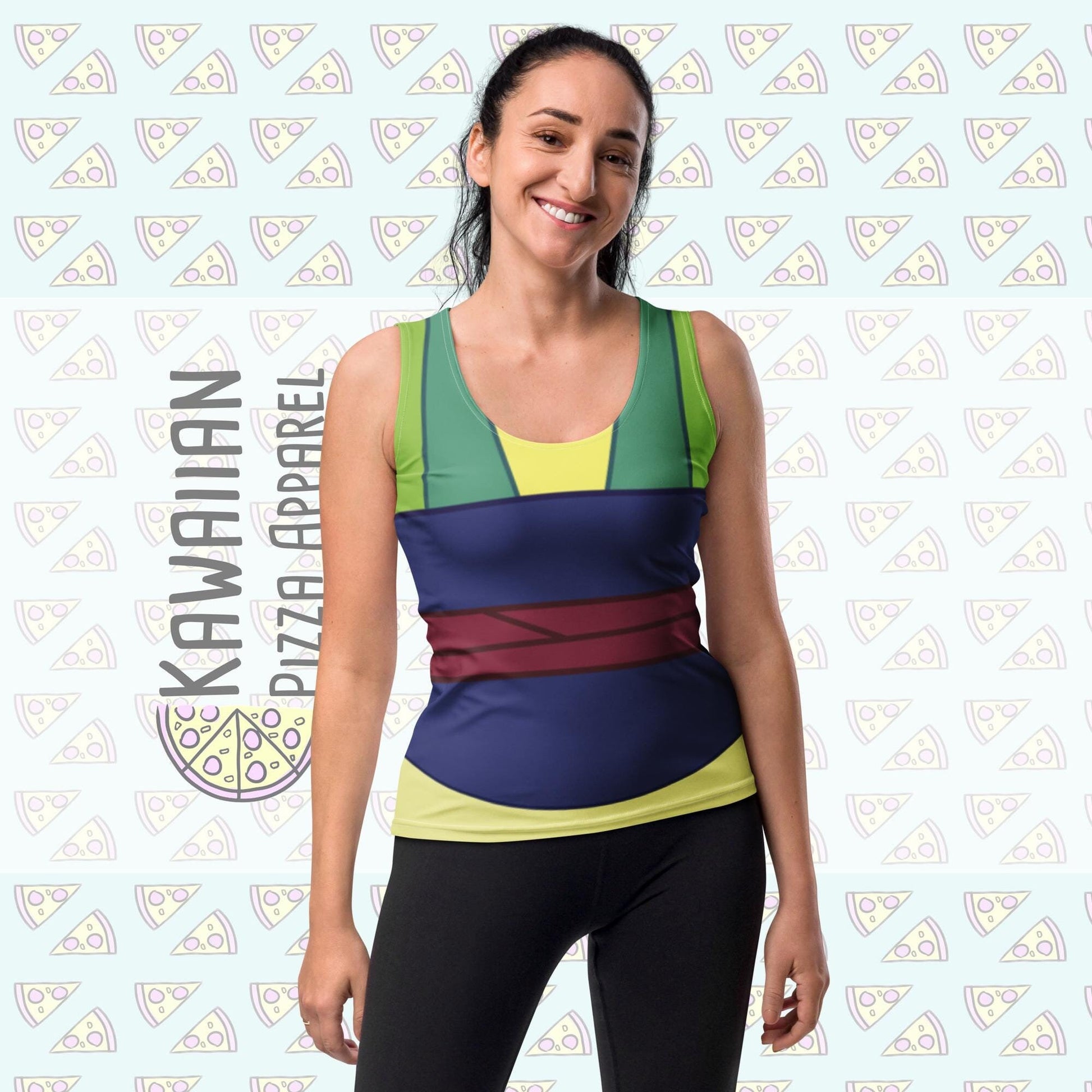 RUSH ORDER: Green Mulan Inspired Sublimation Cut & Sew Tank Top