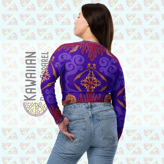 RUSH ORDER: Magic Carpet Inspired Recycled long-sleeve crop top