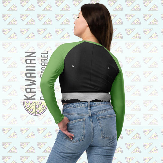 RUSH ORDER: Gamora Inspired Recycled long-sleeve crop top