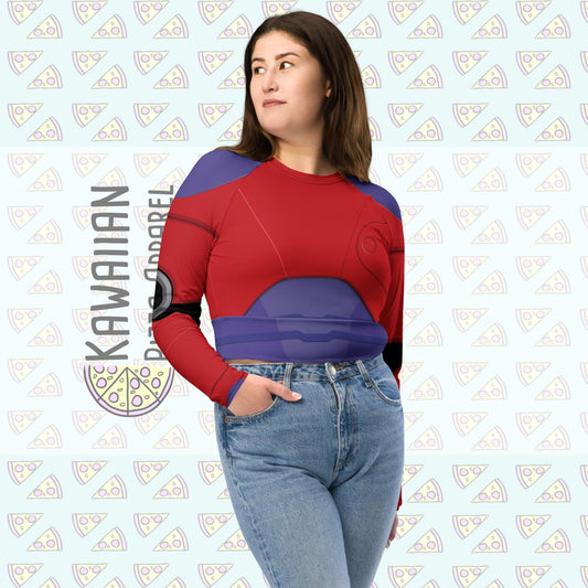 RUSH ORDER: Super Healthcare Companion Inspired Recycled long-sleeve crop top