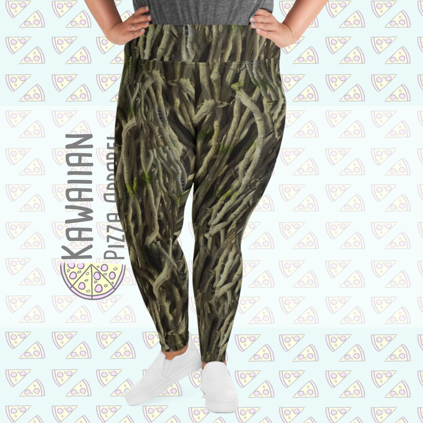 RUSH ORDER: Groot Inspired All-Over Print Plus Size Leggings
